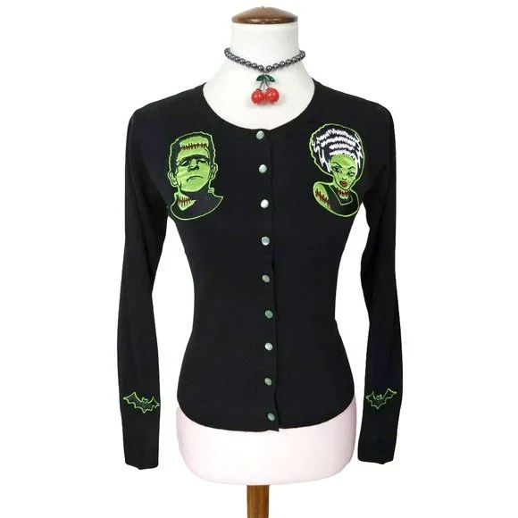 Banned Apparel Frankenstein and Bride Cardigan - Picture 1 of 6